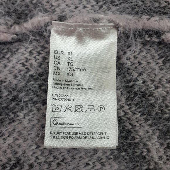 H&M Pink Zebra Pattern Fuzzy Turtleneck Sweater - Picture 11 of 13